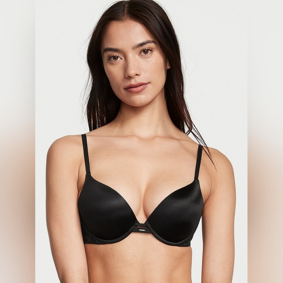 Victoria's Secret smooth very sexy Black bling Push-up Bra 42c New - Picture 1 of 10